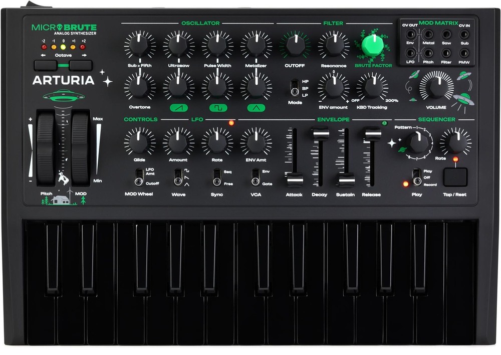 Arturia MicroBrute Analog Synthesizer - UFO