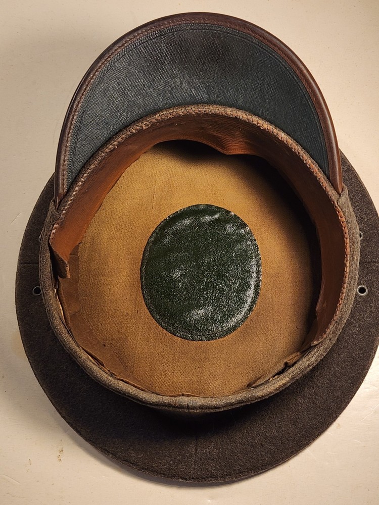 1924 HORSTMANN USMC MARINE CORPS GREEN HAT with EARLY EGA NAMED