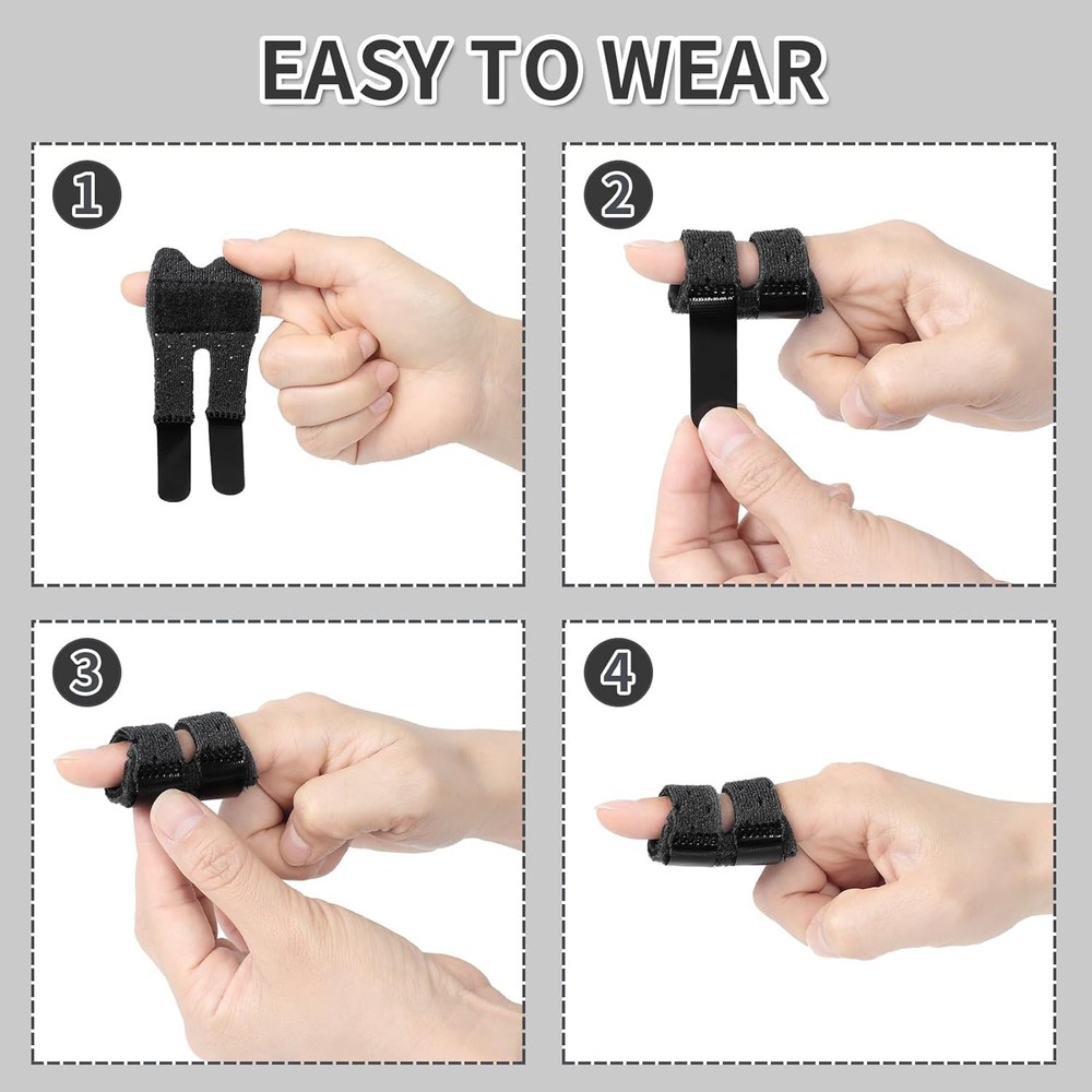 Trigger Thumb Splints, Finger Splint for Short, Black-Breathable