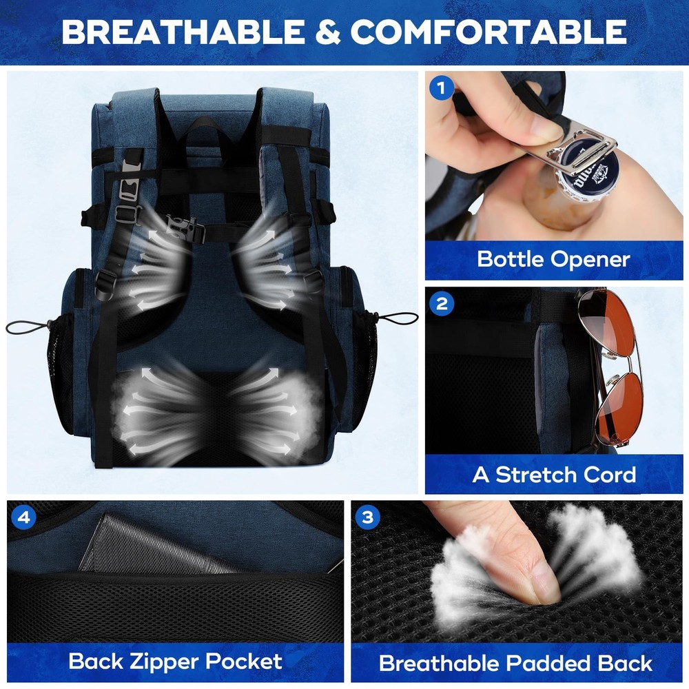 Maelstrom Backpack Cooler,Soft Lightweight Leakproof Cooler Backpack,35 Can I...