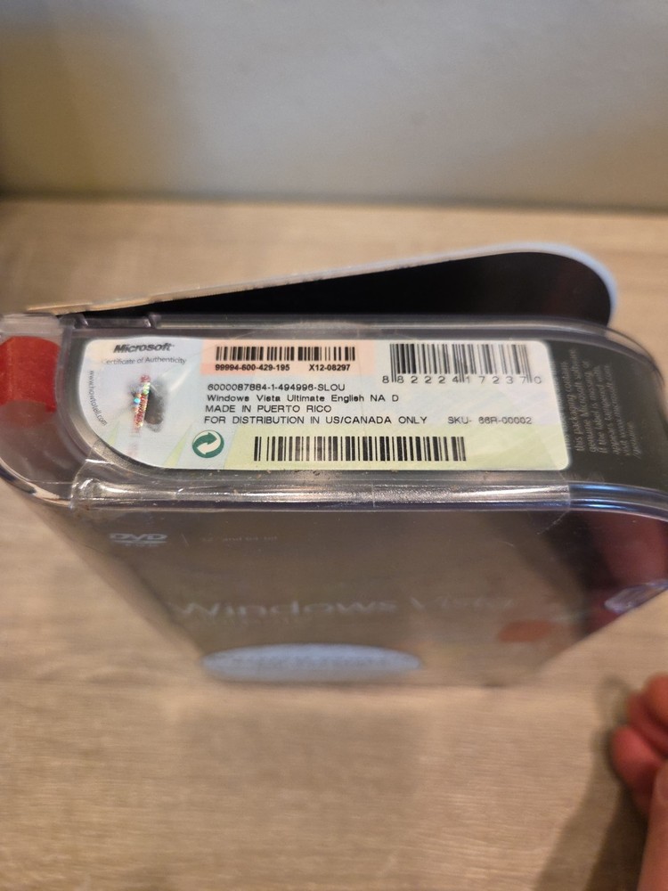 Microsoft Windows Vista Ultimate Full 32 Bit & 64 Bit DVDs SEALED