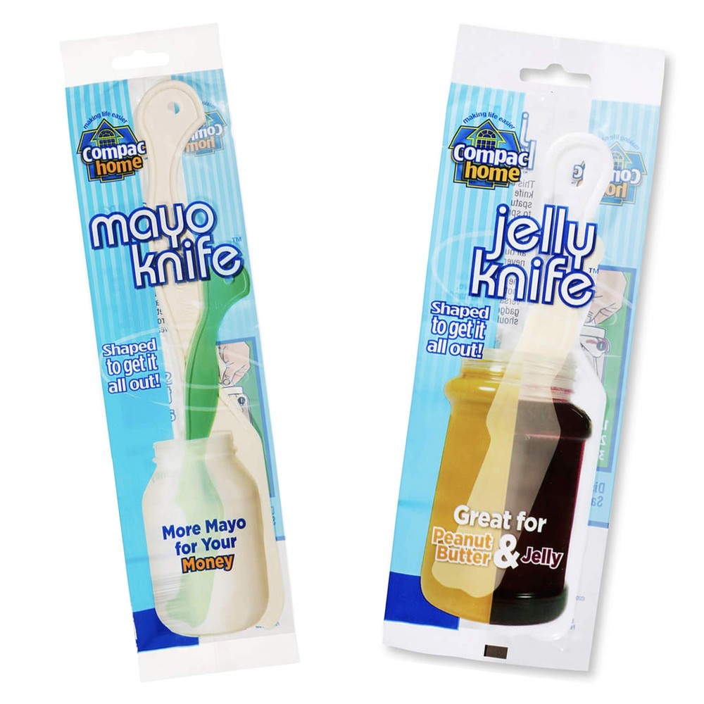 Bundle: Mayo & Jelly Knife - Jar Scraper Spreaders - Plastic Knife Spatula fo...