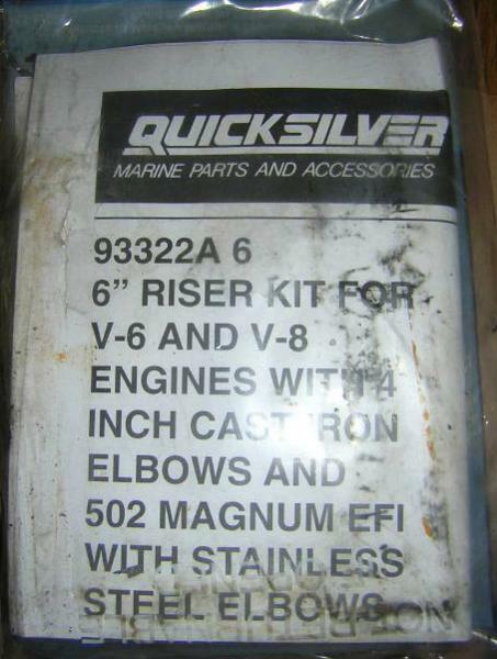 93322A-6, Mercury Marine Mercruiser Quicksilver 6" Riser Kit