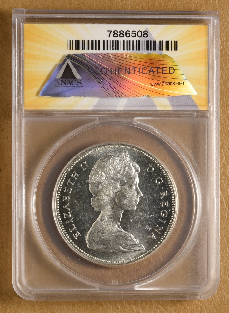 1967 Canada Silver Dollar ANACS MS62