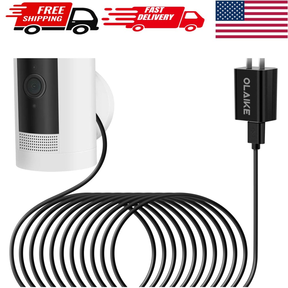 5m Weatherproof Charging Cable for Ring Camera - Hassle-Free Power Solution