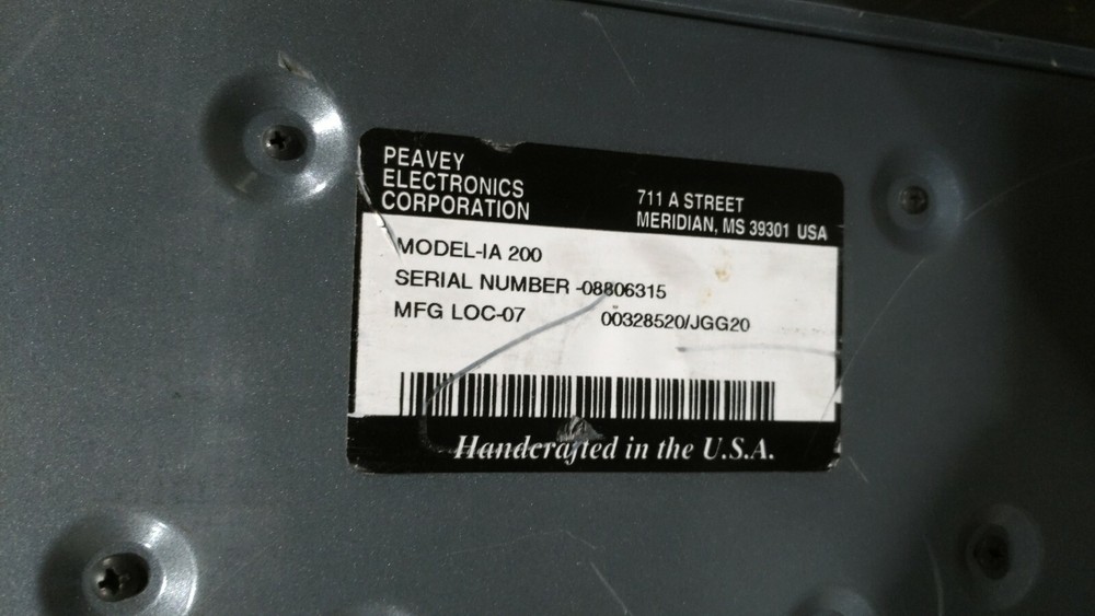 PEAVEY Electronics Model IA 200 Architectural Acoustics