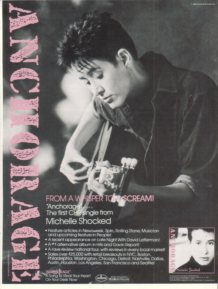 Michelle Shocked 1988 Ad- Anchorage    Advertisement