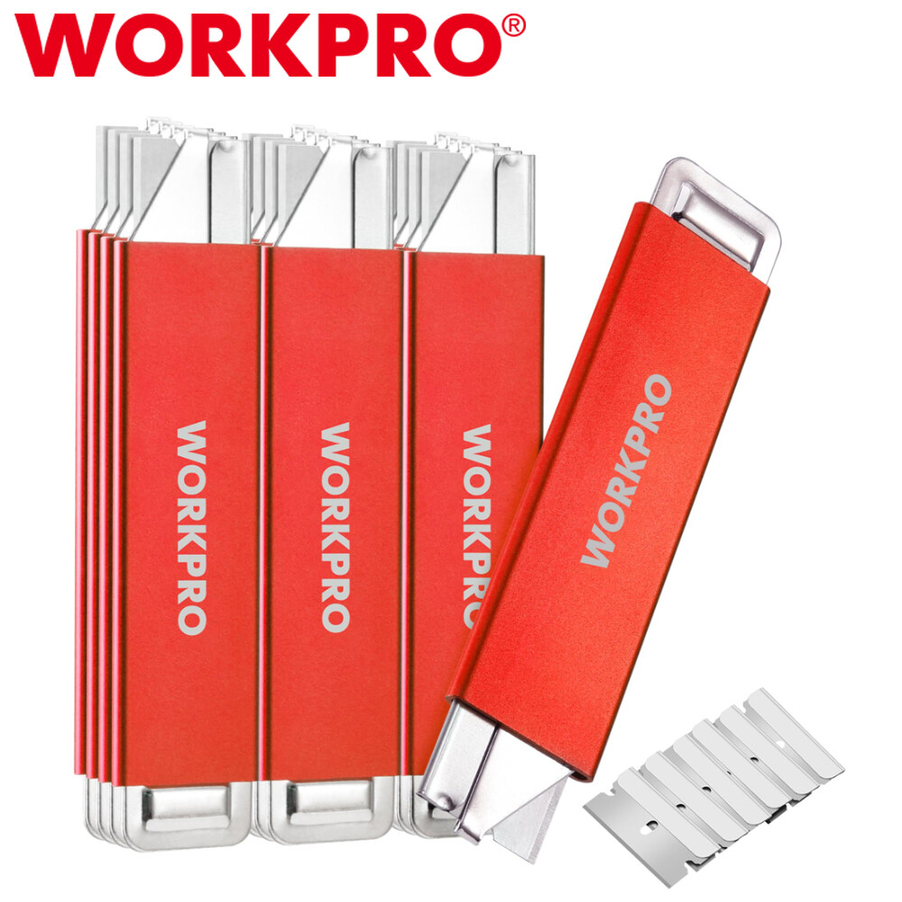 WORKPRO 12Pack Box Cutter Retractable Utility Knife Razor Knife Blade Box Opener