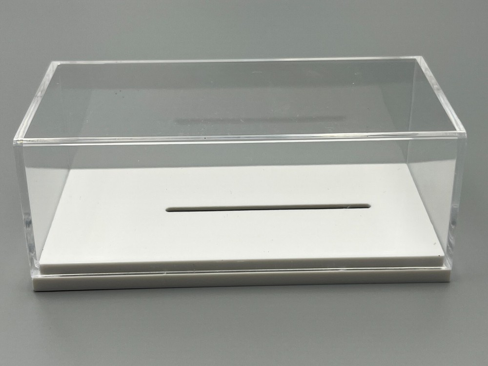 Quality Car Display Case White Plastic Base 1/64 scale