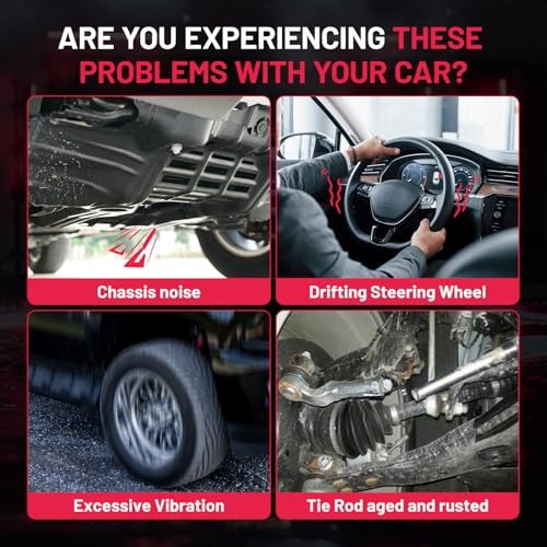 4pcs Front Inner & Outer Tie Rod Ends Kit Compatible with 2013-2018 C EV800898