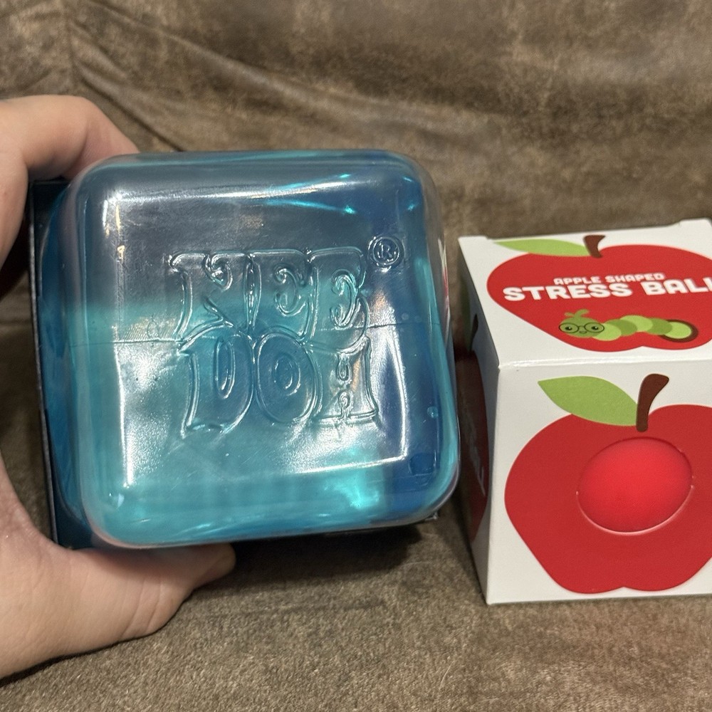 NeeDoh Nice Berg Blue XL Giant Nee Doh Niceberg Solid Squish Cube Ice Block New