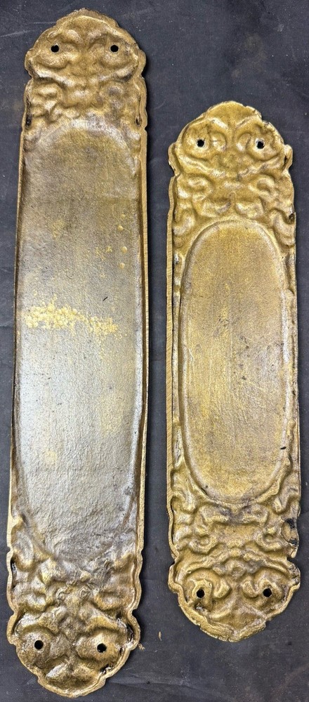 Lockwood Alexandria Pattern Cast Brass Push Plates