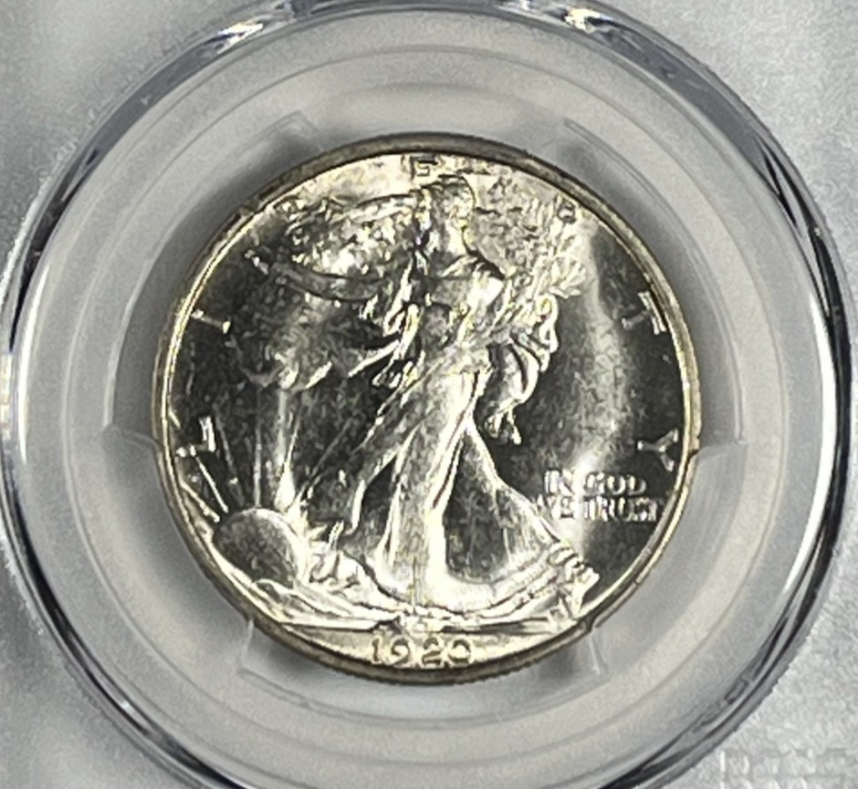 1920 Walking Liberty Half Dollar : PCGS MS62