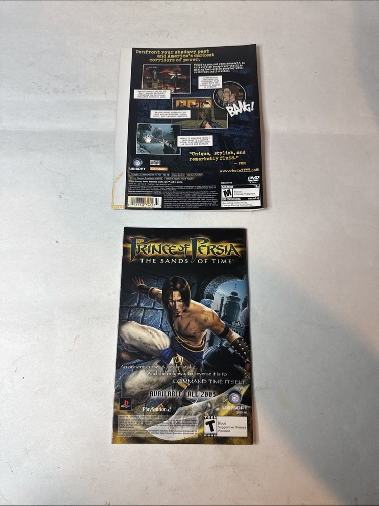 XIII Thirteen PS2 PlayStation 2 Authentic Manual & Artwork Cover Only