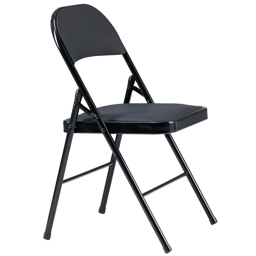 6 Pack Folding Chair Indoor Outdoor Portable Stackable Commercial Seat Black
