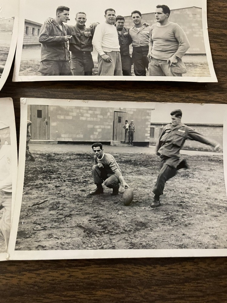 WWII Football Photos Army 4th Infantry Germany Soldiers Rare Camp Barracks