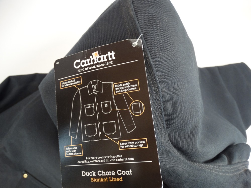 Carhartt C001 Duck Chore Coat (Blanket Lined/5-Button Front)