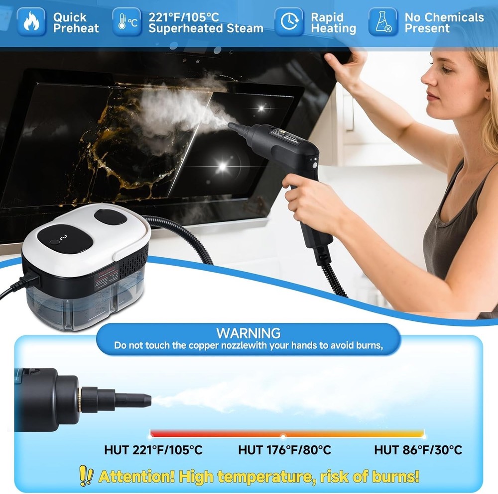 Steam Cleaner, 3-Level Adjustable Handle New