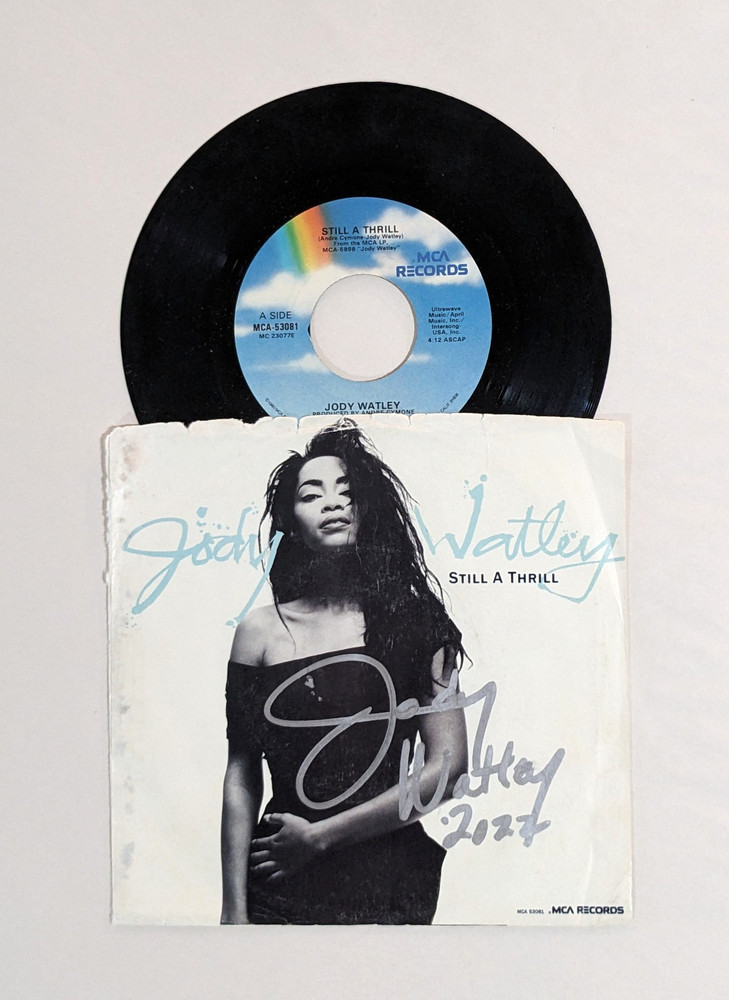 Jody Watley SIGNED 7" RECORD SINGLE Still A Thrill AUTOGRAPH coa