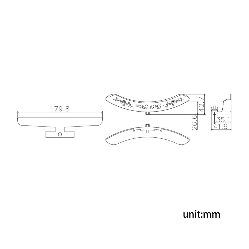 Banjo Armrest Single Leg Nickel Plated