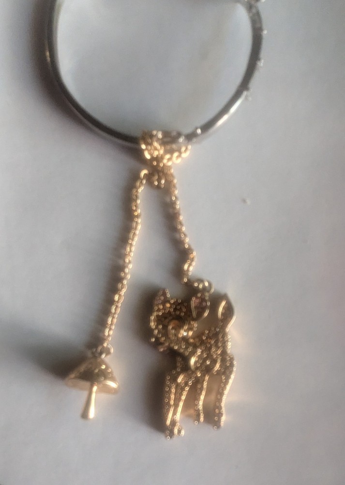 Yellow Tone Charm/Dangle Bambi Multicolor Crystal
