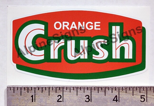 Vintage Orange Crush sticker decal