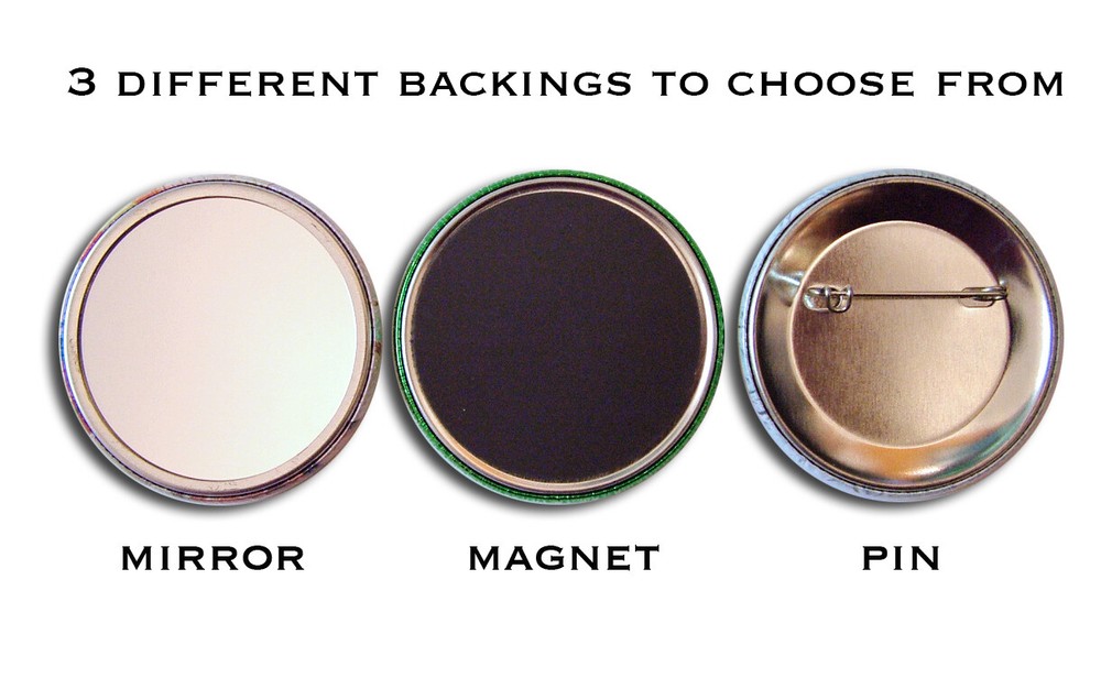 Arabesque Abstract Pattern - Handpressed Magnet or Pin 2.25" Round
