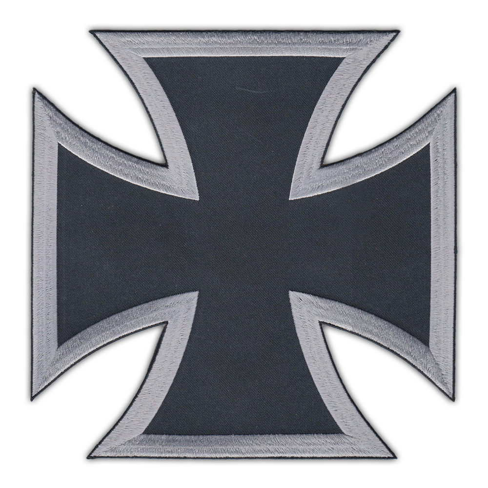 Motorcycle Jacket Embroidered Patch (Back Patch) - Maltese Cross (Chopper, Iron)
