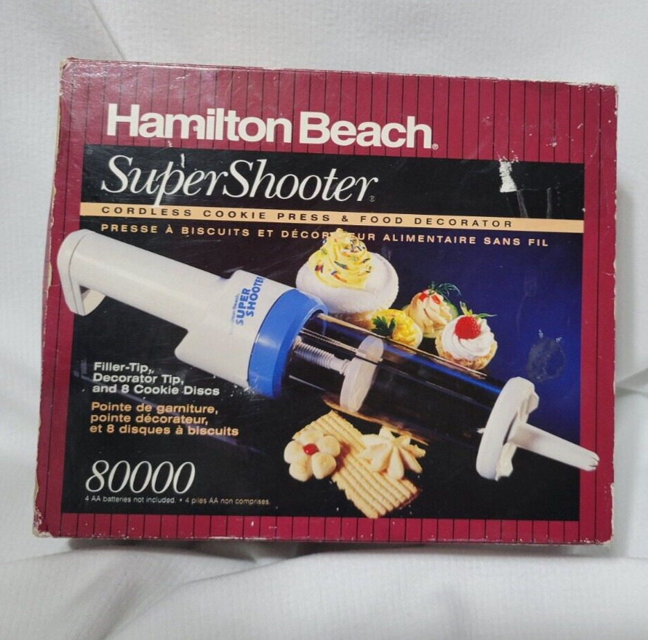 Hamilton Beach Super Shooter Cookie Press/Decorator #80000. Complete & Tested