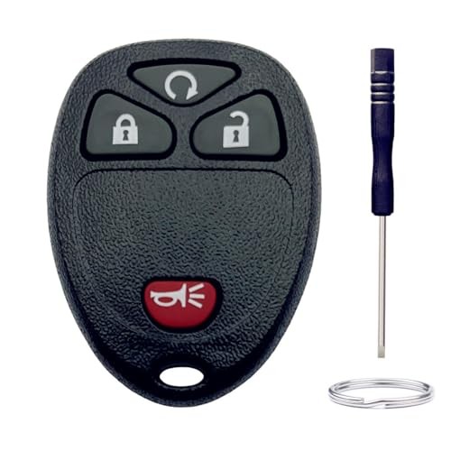 Key Fob Shell Replacement for Chevy 2007-2014 Equinox Avalanche 4 Button-B