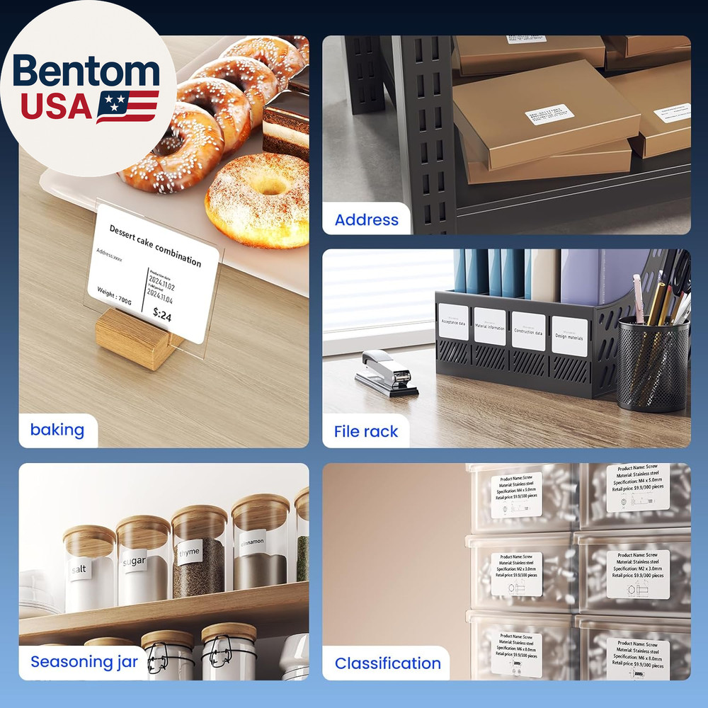 Label Maker Machine with Tape, 221B Thermal Bluetooth Label Printer 2 Inch Porta