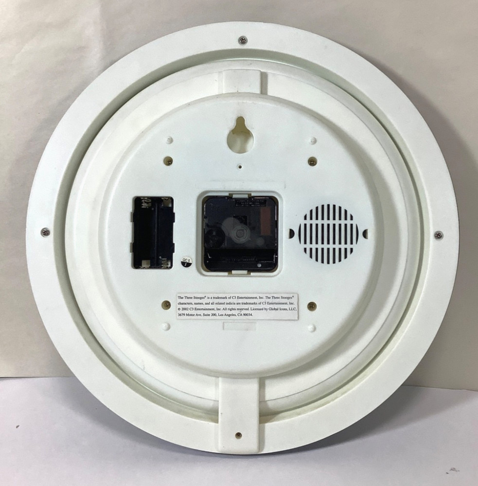 Tested. 13" The Three Stooges Talking Wall Clock