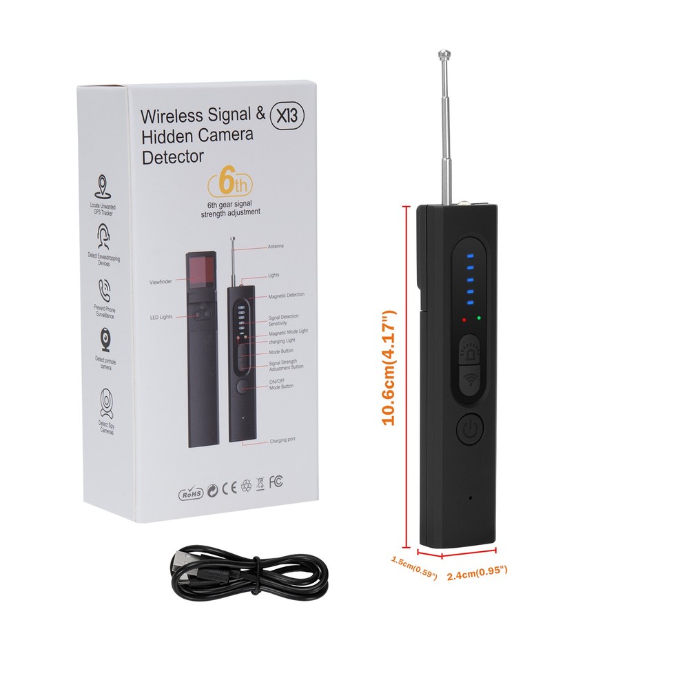 Portable Hidden Camera Detector Finder Bug GPS Tracker Scanner Device Car Hotel