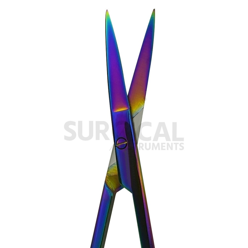 Rainbow Iris Scissors 4.5" Straight Surgical Dental Instruments German Grade