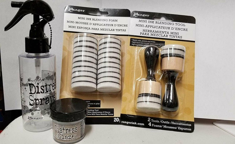 Ranger Tool Bundle - 2 Blending Tools, 20 Replacement Foam, Distress Spray...