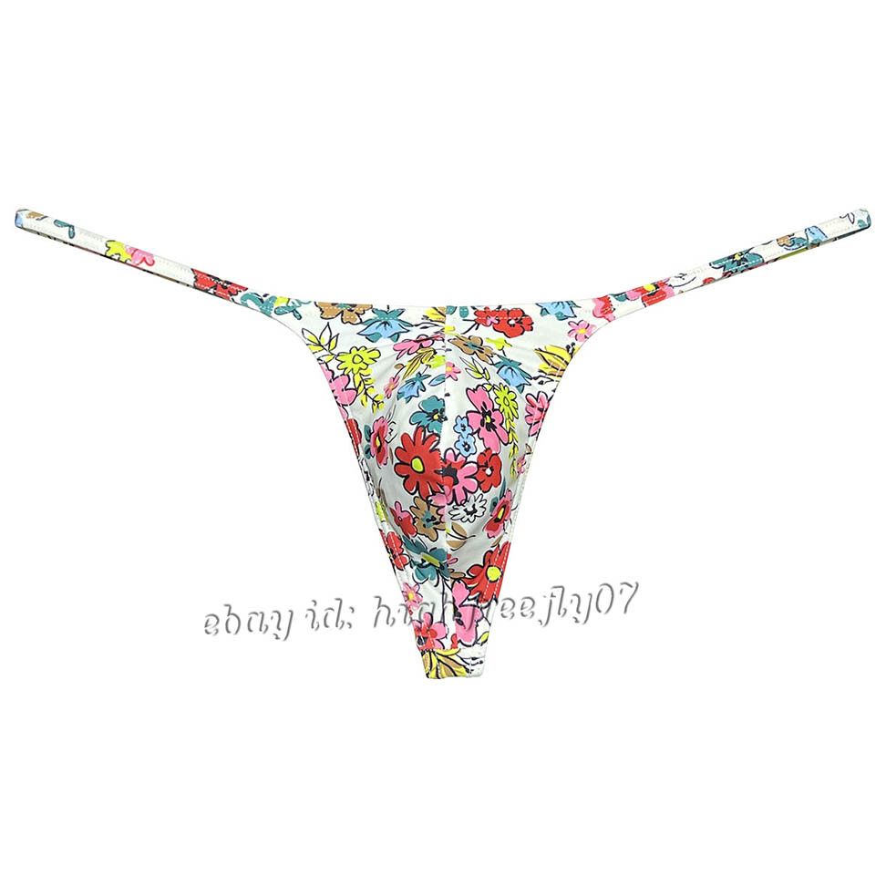 Men Slim Pouch Thong Underwear Strap Bikini Underpants Minimum Coverage G-String
