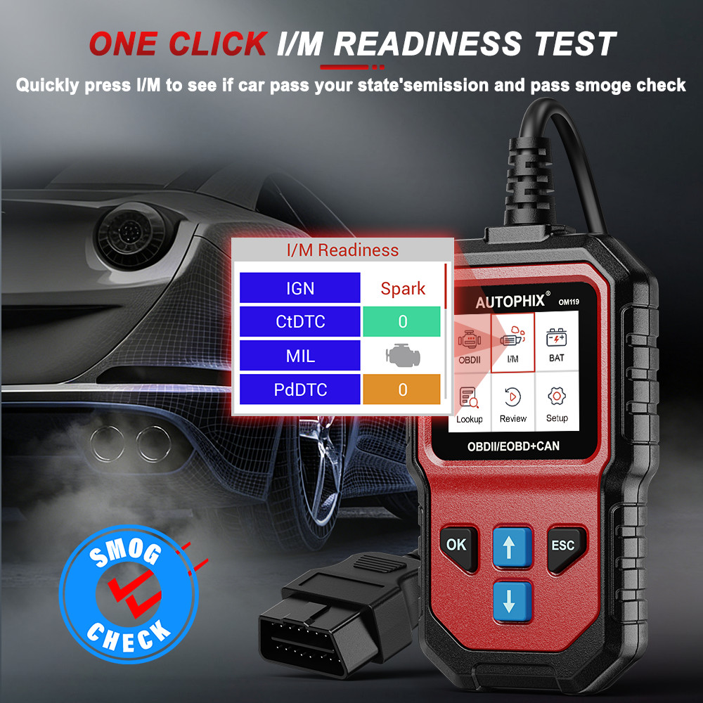 AUTOPHIX OM119 Auto Diagnostic Scanner Check Engine Fault Code Reader OBD2 Tool