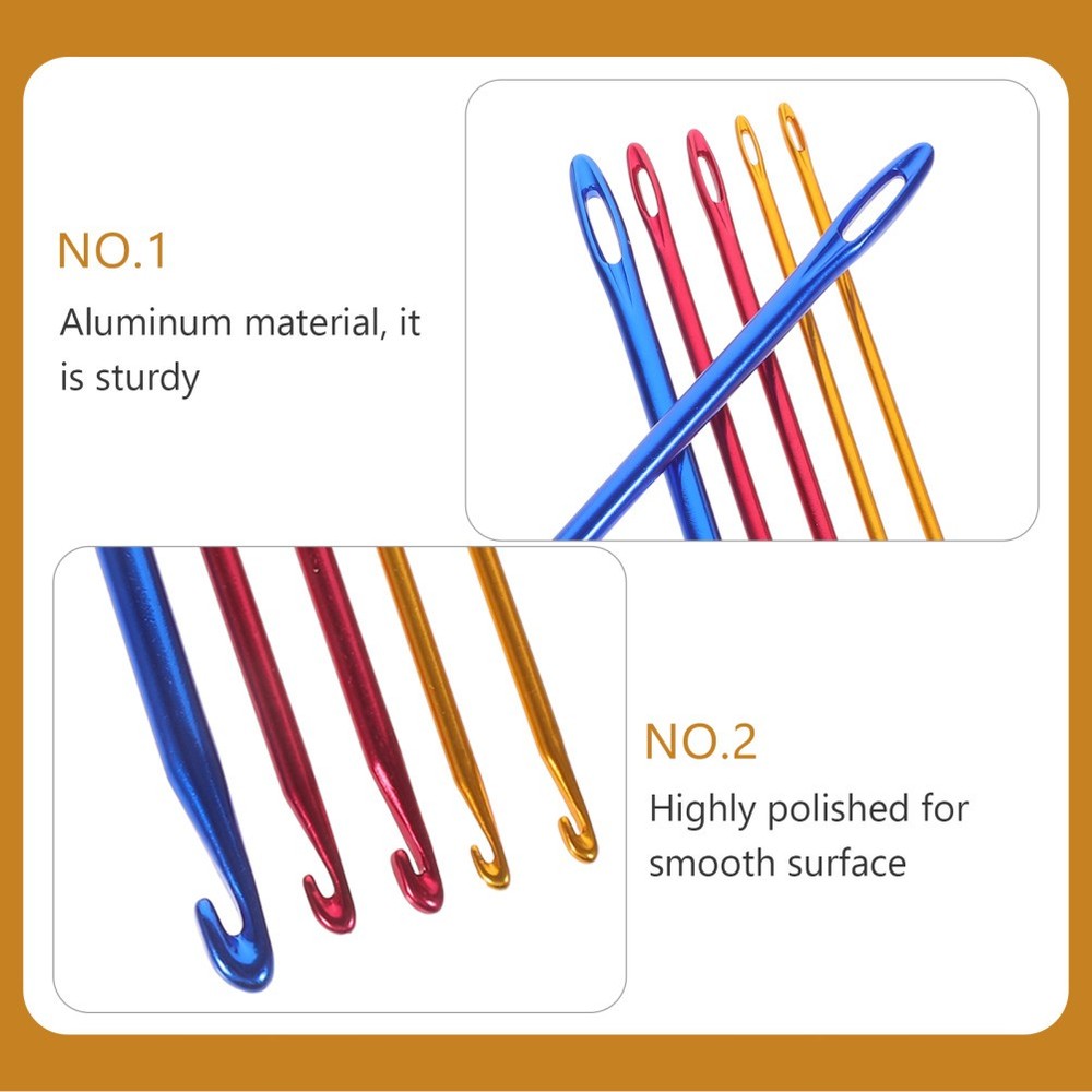 6 Pcs Needle Set Crochet Hook Knitting Dread 2.75 Needles for Beginners