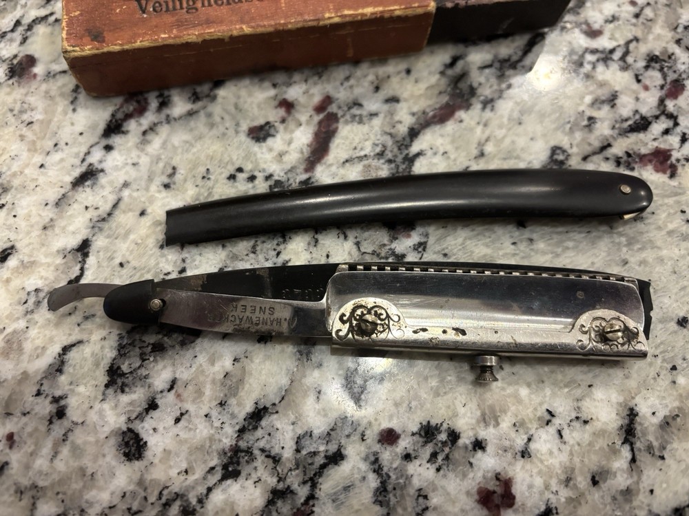 A. Hanewacker Vintage Straight Razor with Original Box