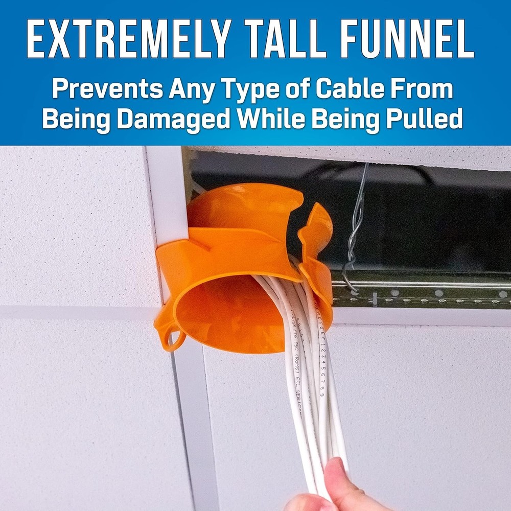 Cable Funnel Drop Ceiling Protector for Safe and Organized Wire Installation