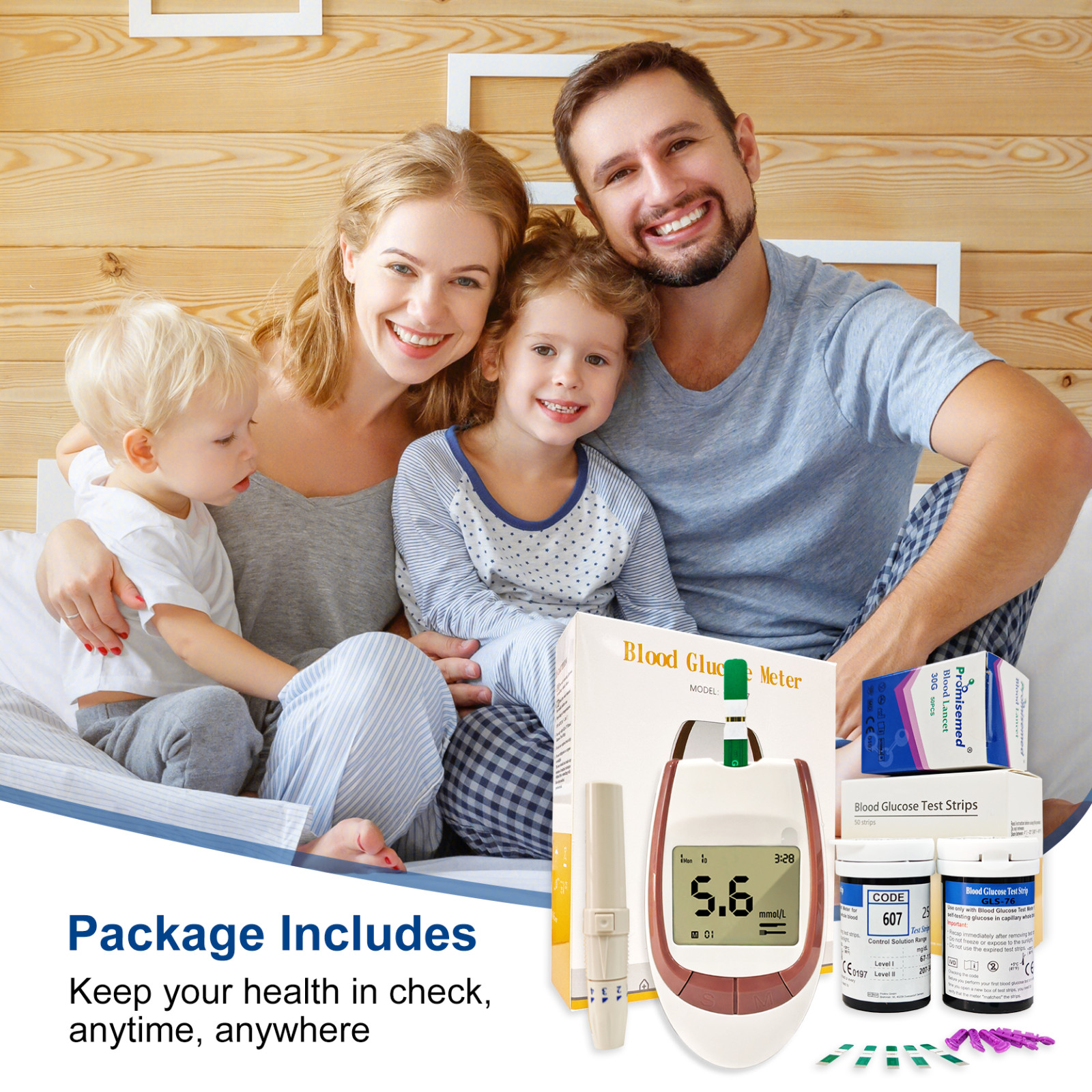 Blood glucose meter, self-monitoring of blood glucose by diabetic patients