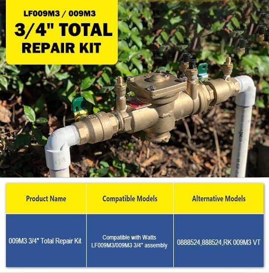 Replace for Watts LF009M3/009M3 3/4" Backflow Preventer Reduced Pressure Zone