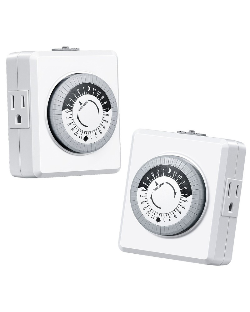 DEWENWILS 2 pack Indoor Outlet Timer Plug in Electrical Timer for Aquarium Lamp
