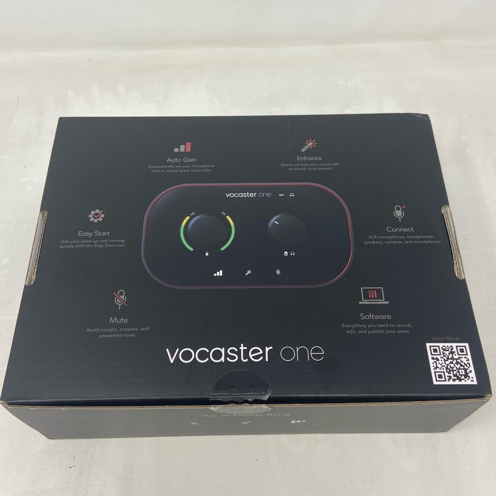 Focusrite Vocaster One USB-C Podcast Interface - Black