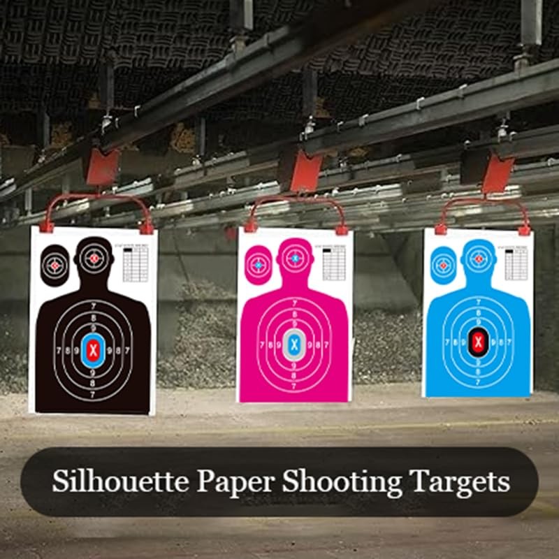 Paper Shooting Targets for Range Bulk 23"×35" Silhouette 24PC, Multicolor