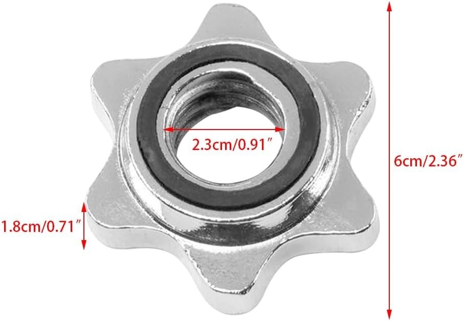 Cast Iron 2-Pack 0.91" Barbell Spin-Lock Collars for Ultimate Stability