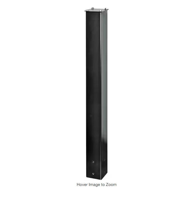 Mail Boss Galvanized Steel In-Ground Mailbox Post in Black