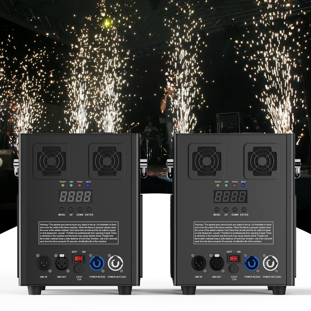 4PCS Cold Spark Machine 700W DMX Stage Firework Machine Wedding W/Flight Case US