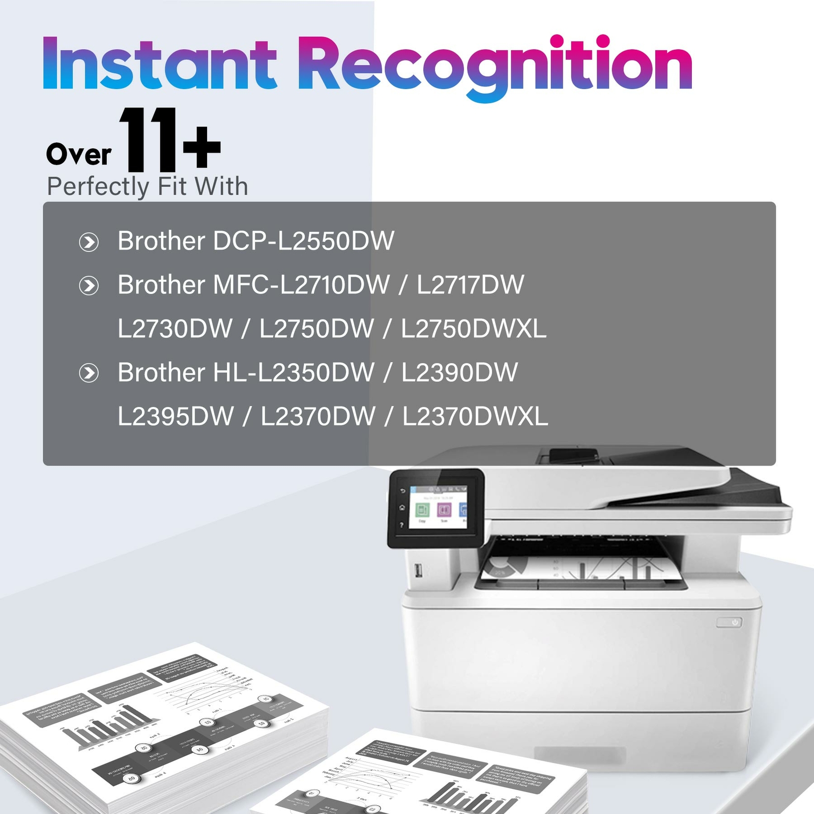 4PK TN760 Toner Cartridge for Brother TN730 MFC-L2710DW DCP-L2550DW HL-L2390DW
