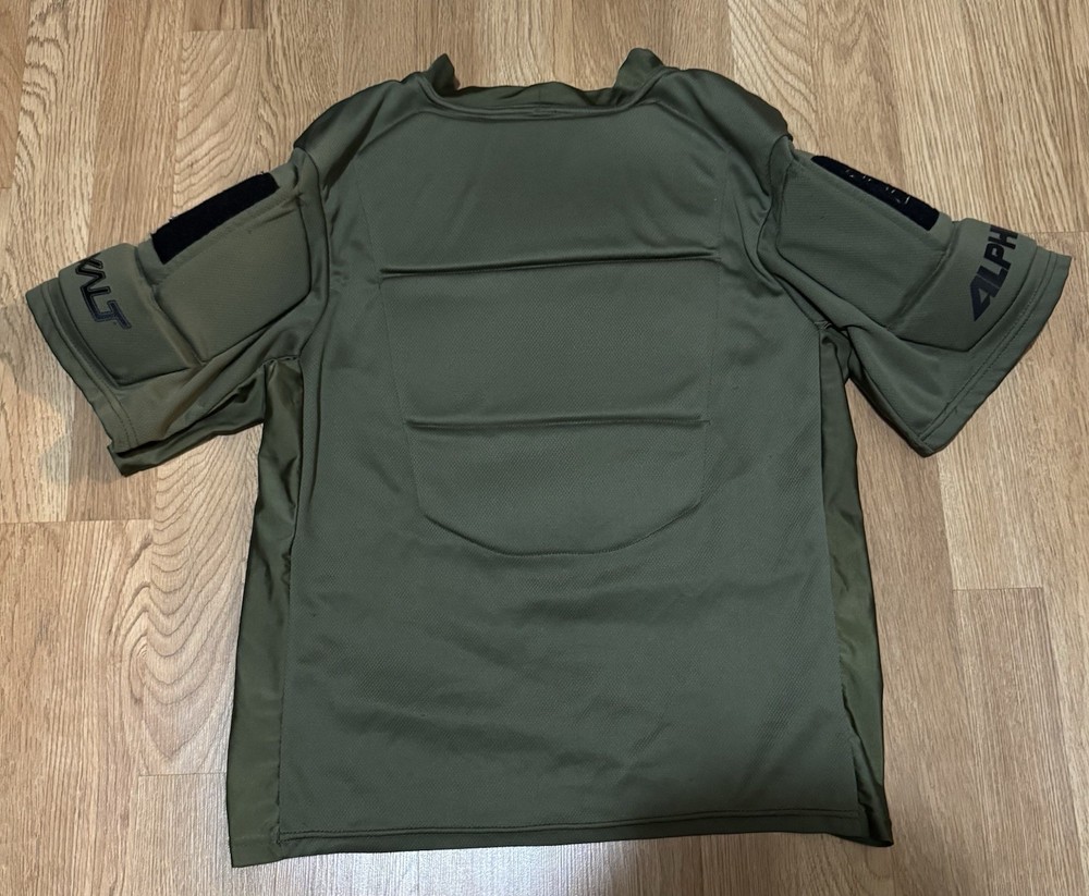 Exalt Alpha Paintball Chest Protector - Padded - Olive - Small/Medium